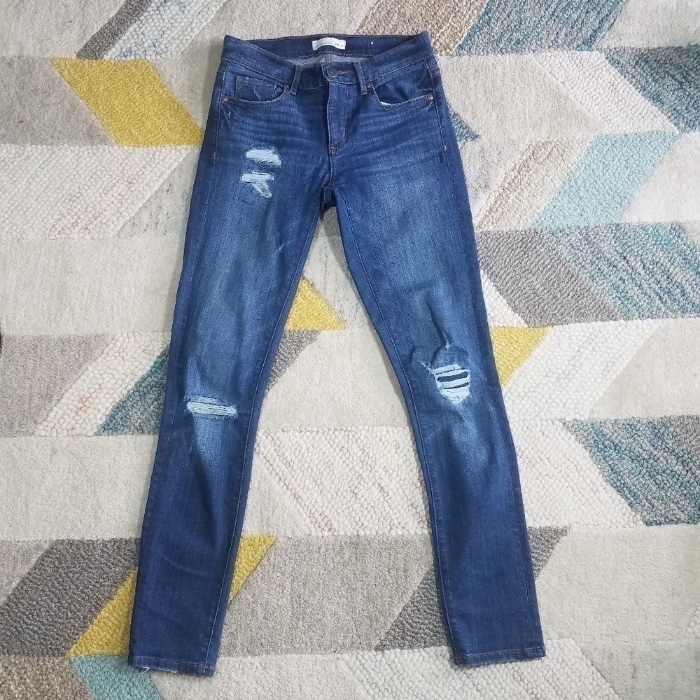 Ann Taylor Loft Distressed Skinny Jeans 00